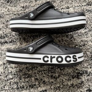 CROCS Black and White Clogs